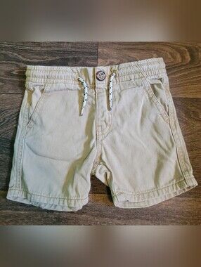 Toddler Neutral Khaki Drawstring Shorts Gumballs 18mth Baby Toddler Boy